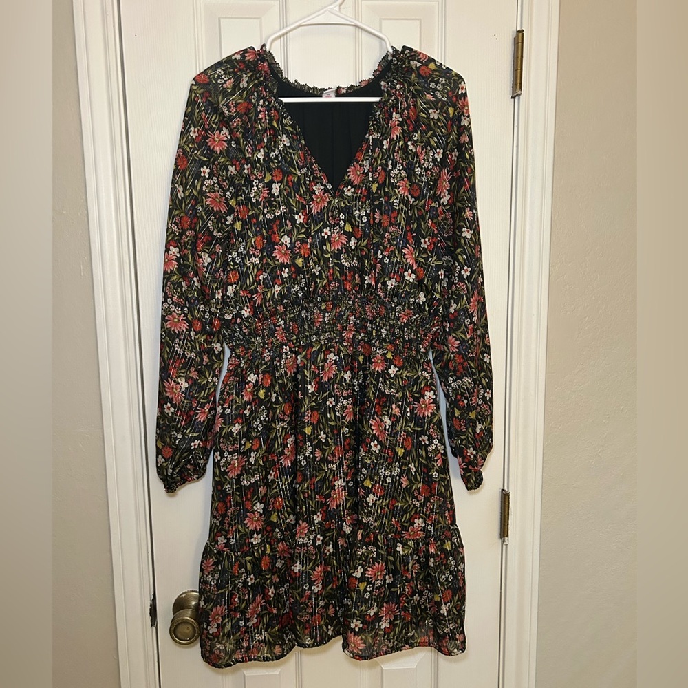 Old Navy Black Floral Dress